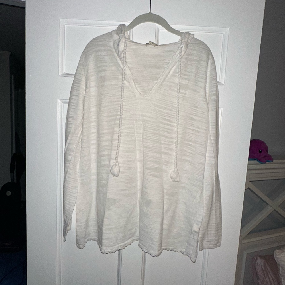 Beach sweater/ throw over White & Warren